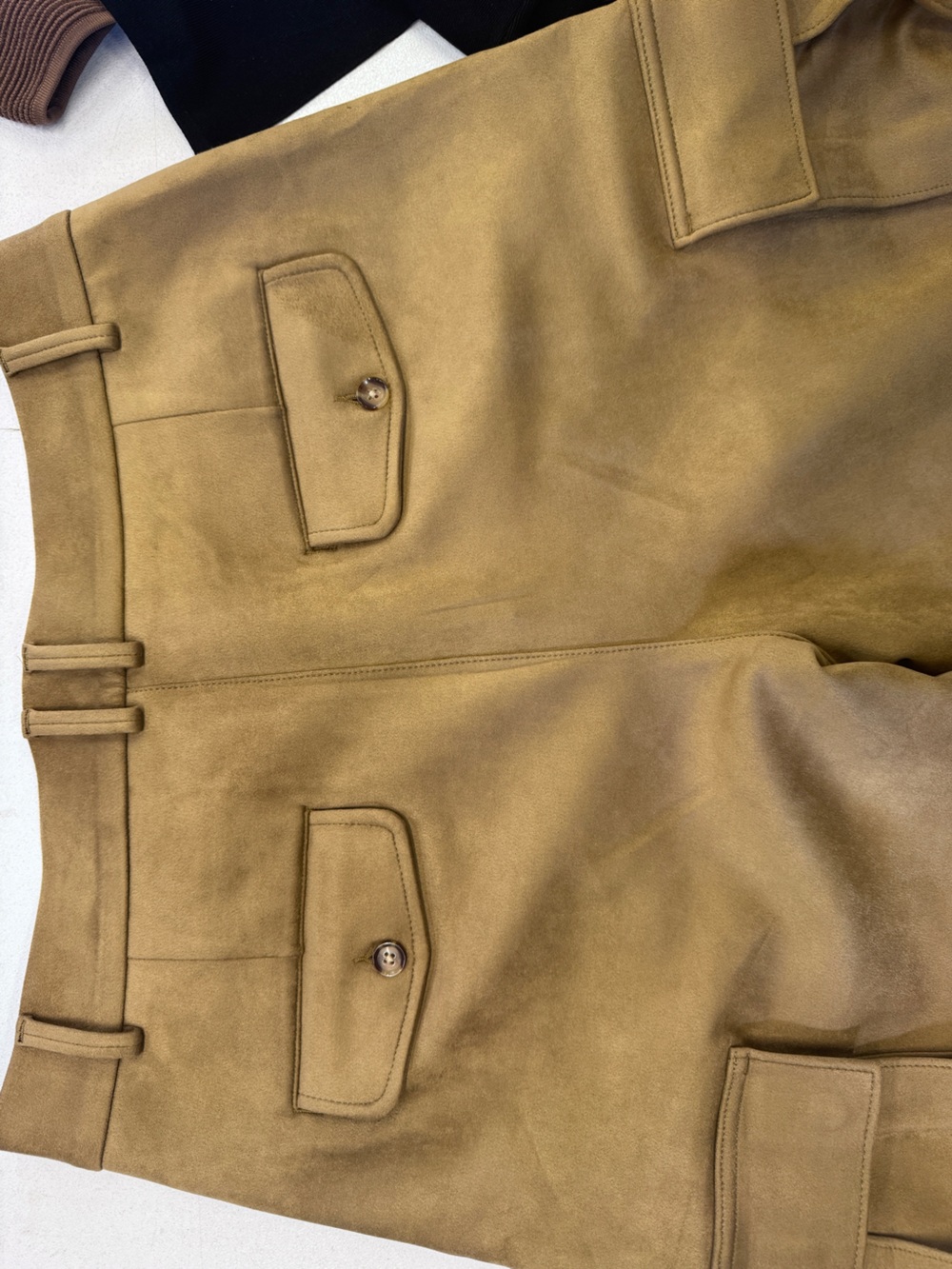 Banana Republic Vegan Suede Cargo Pants - Whiskey, Women’s 14 - Picture 8 of 8
